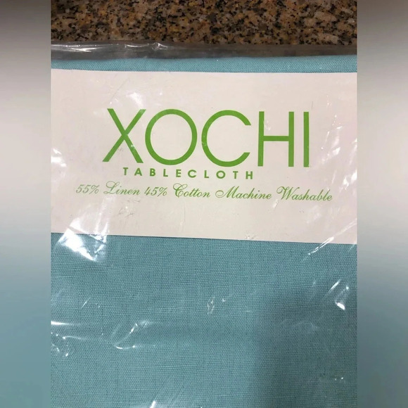 XOCHI TURQUOISE LIGHT BLUE TABLECLOTH 60X60 MADE IN INDIA BRAN NEW - Picture 2 of 4
